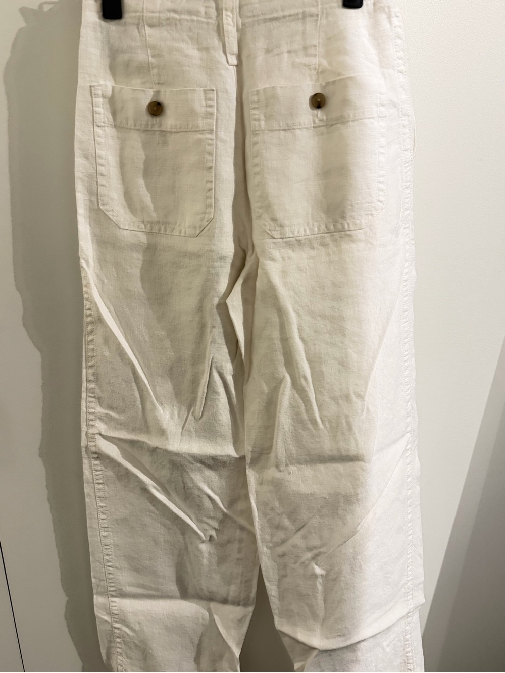 Vince White Drawstring Linen-Blend Joggers - Picture 6 of 11